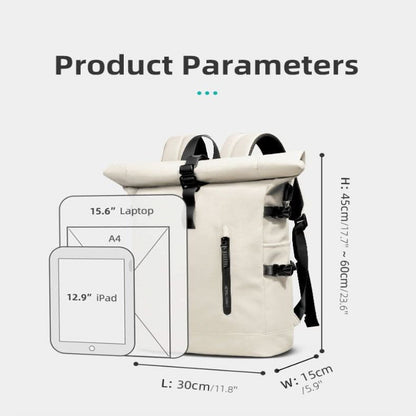 Erweiterbarer Rolltop-Rucksack mit Laptopfach und großem Volumen – Pelanva – Ansicht 16