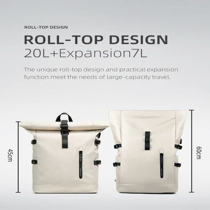 Erweiterbarer Rolltop-Rucksack mit Laptopfach und großem Volumen – Pelanva – Ansicht 17