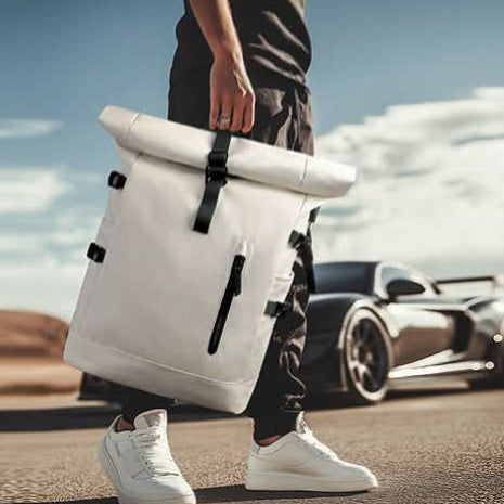 Erweiterbarer Rolltop-Rucksack mit Laptopfach und großem Volumen – Pelanva – Ansicht 2