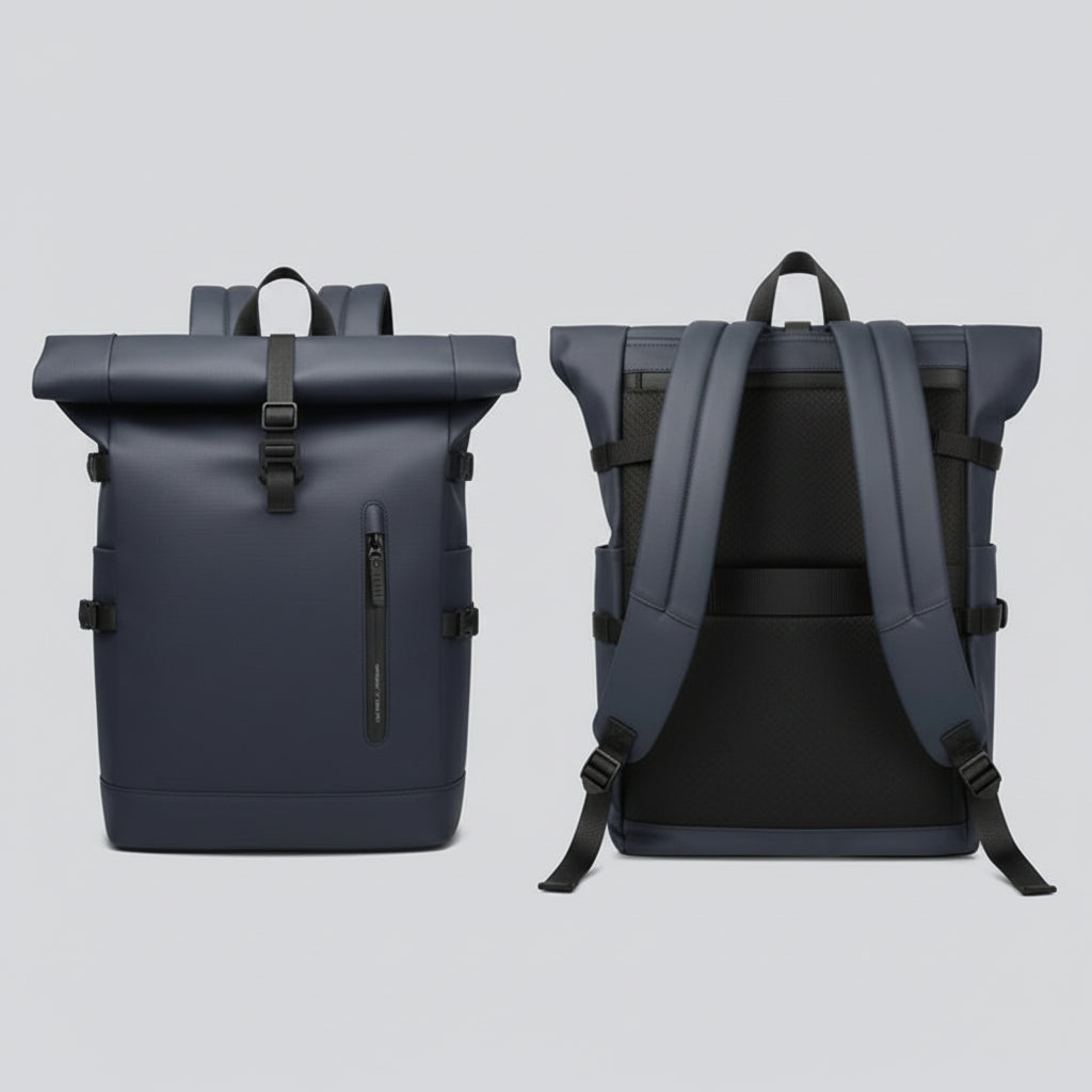 Erweiterbarer Rolltop-Rucksack mit Laptopfach und großem Volumen – Pelanva – Ansicht 7