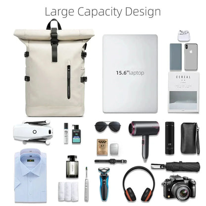 Erweiterbarer Rolltop-Rucksack mit Laptopfach und großem Volumen – Pelanva – Ansicht 8