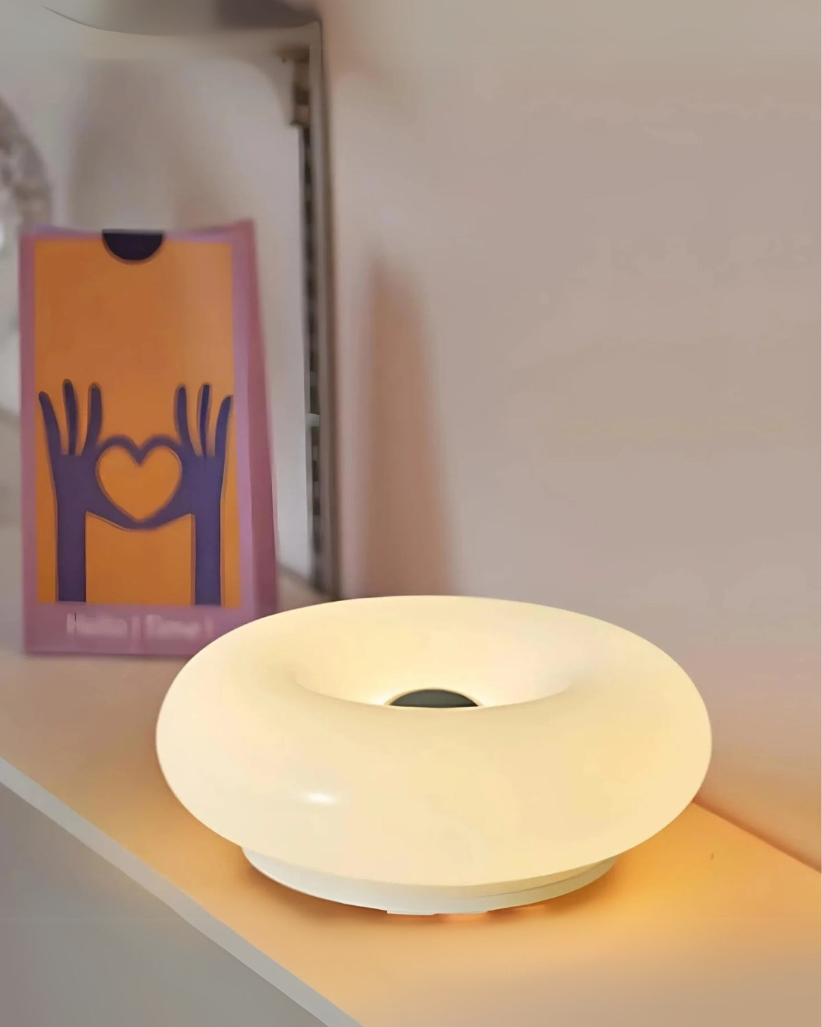 runde tischlampe donutform sanftem led – Pelanva – Ansicht 5