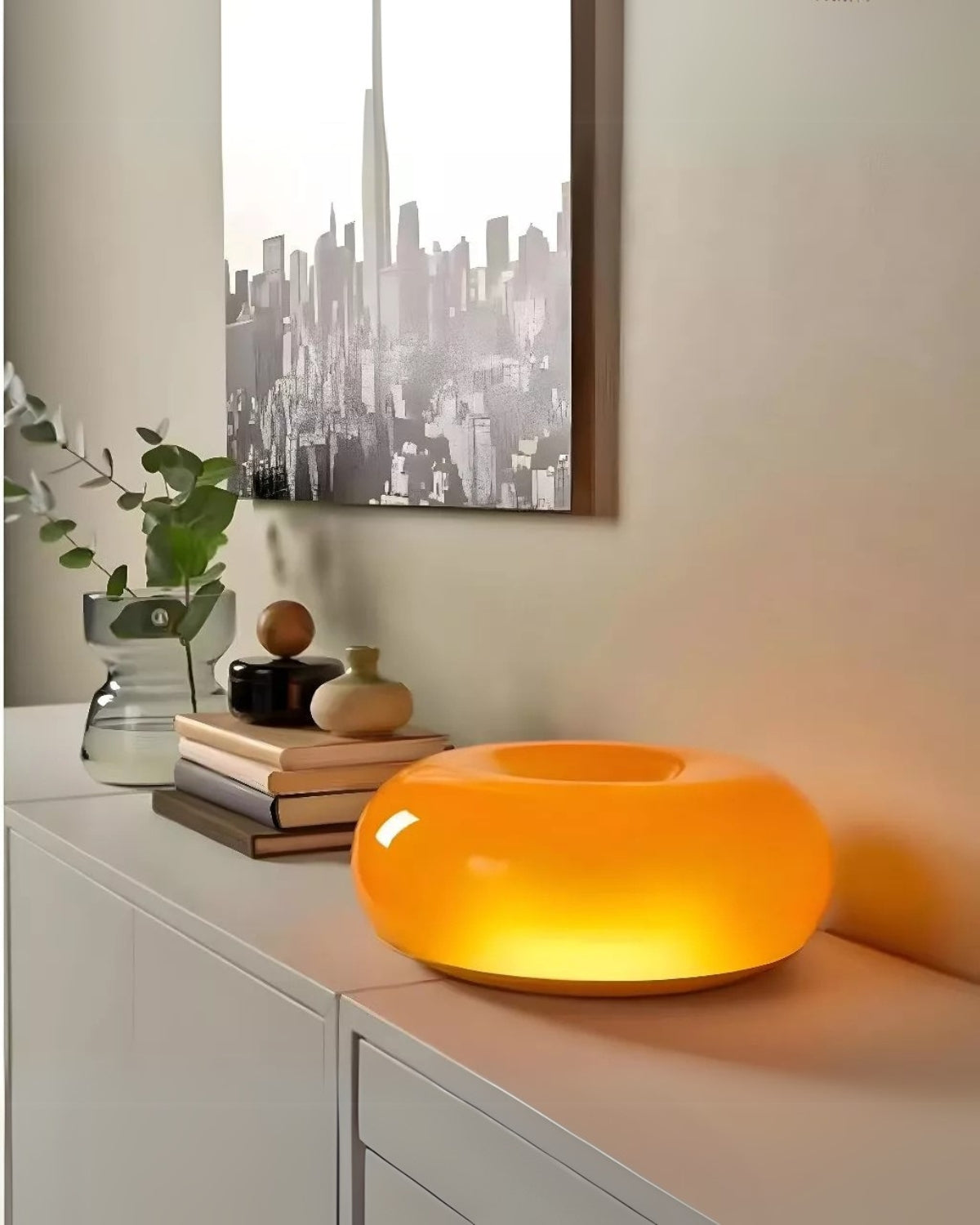 runde tischlampe donutform sanftem led – Pelanva – Ansicht 6