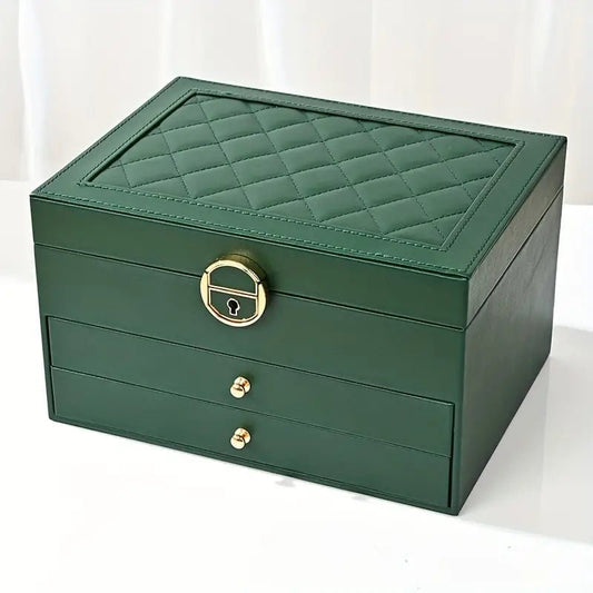 Sferica - Elegante Mehrschichtige Schmuckdose aus Leder für Damen
