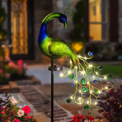 solar gartenleuchte eisen pfau design – Pelanva – Ansicht 9