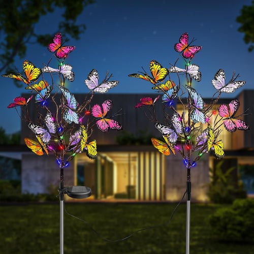 solar schmetterlingsleuchte farbwechselnden leds – Pelanva – Ansicht 1