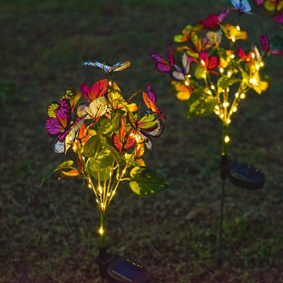 solar schmetterlingsleuchte farbwechselnden leds – Pelanva – Ansicht 2