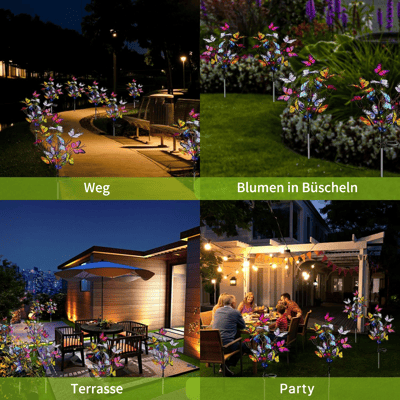 solar schmetterlingsleuchte farbwechselnden leds – Pelanva – Ansicht 5
