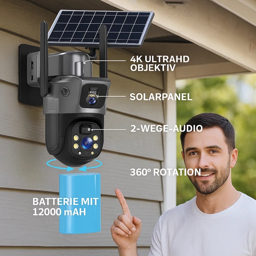 Solar Überwachungskamera – Pelanva – Ansicht 3