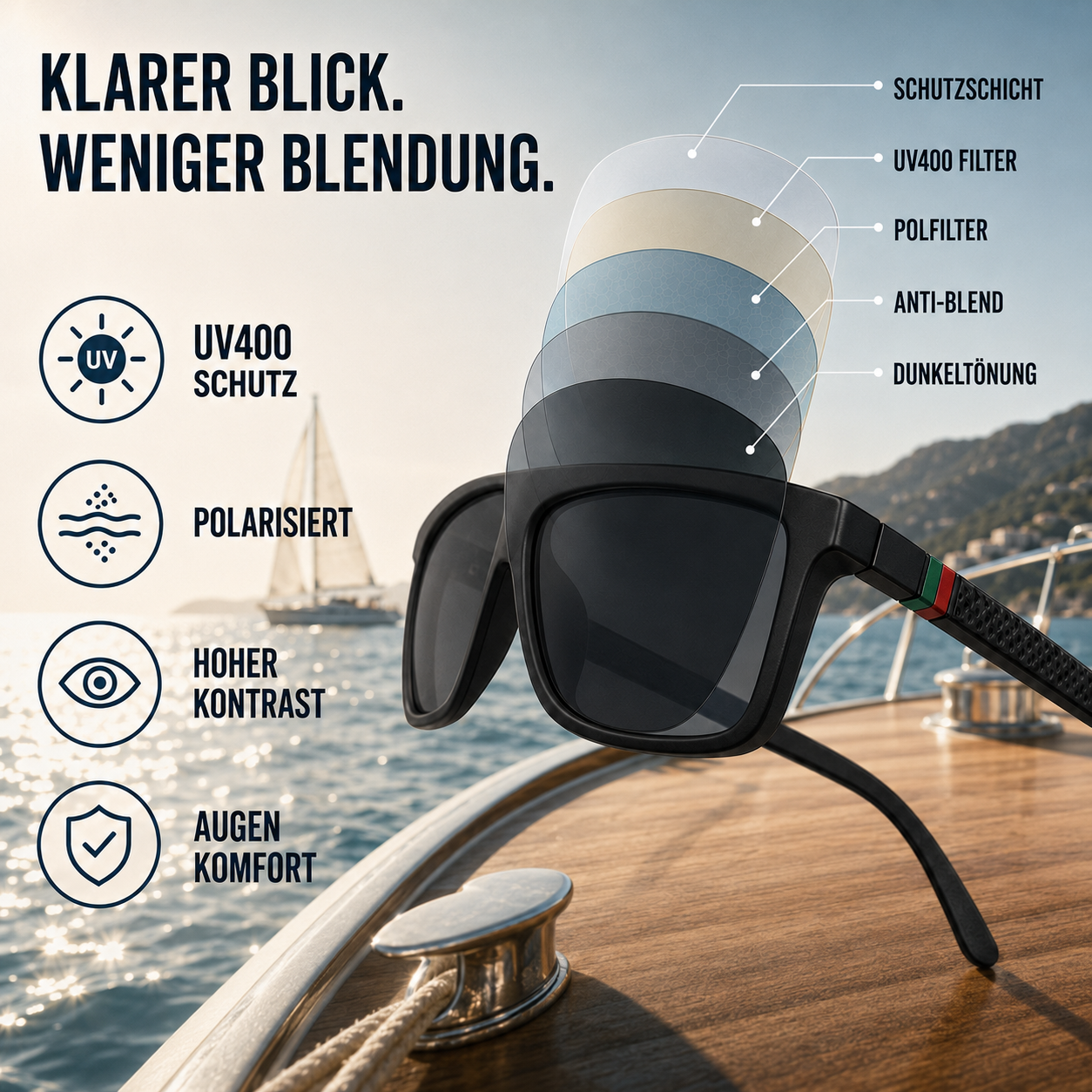 Sonnenbrille Herren eckig – Pelanva – Ansicht 6