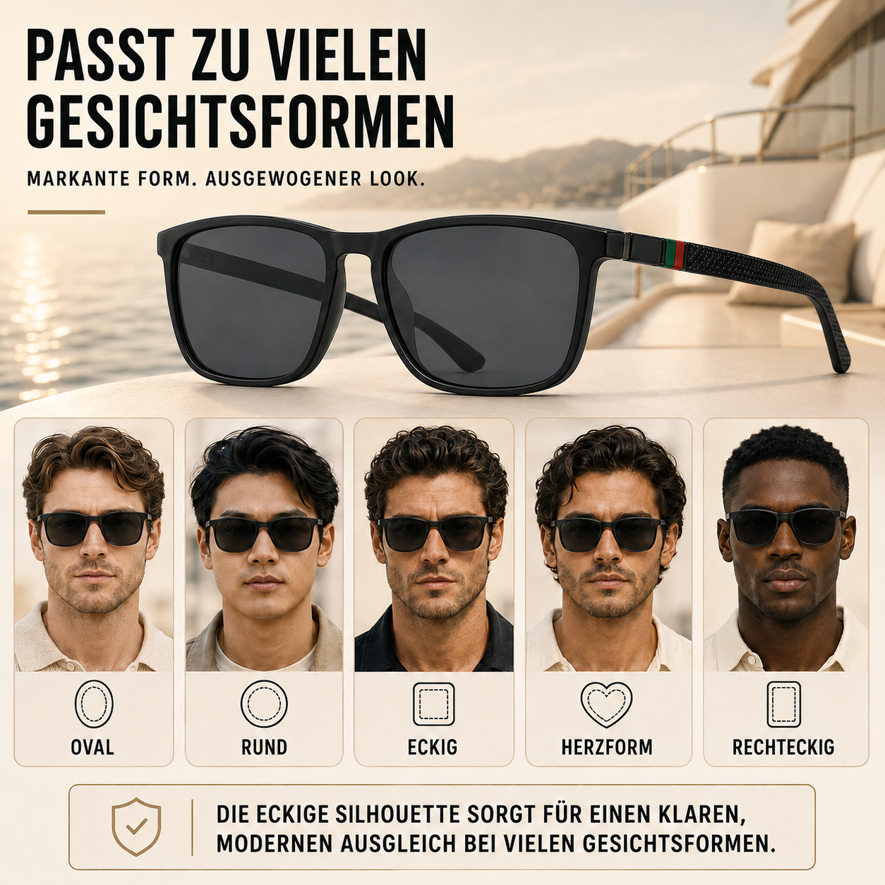 Sonnenbrille Herren eckig – Pelanva – Ansicht 8