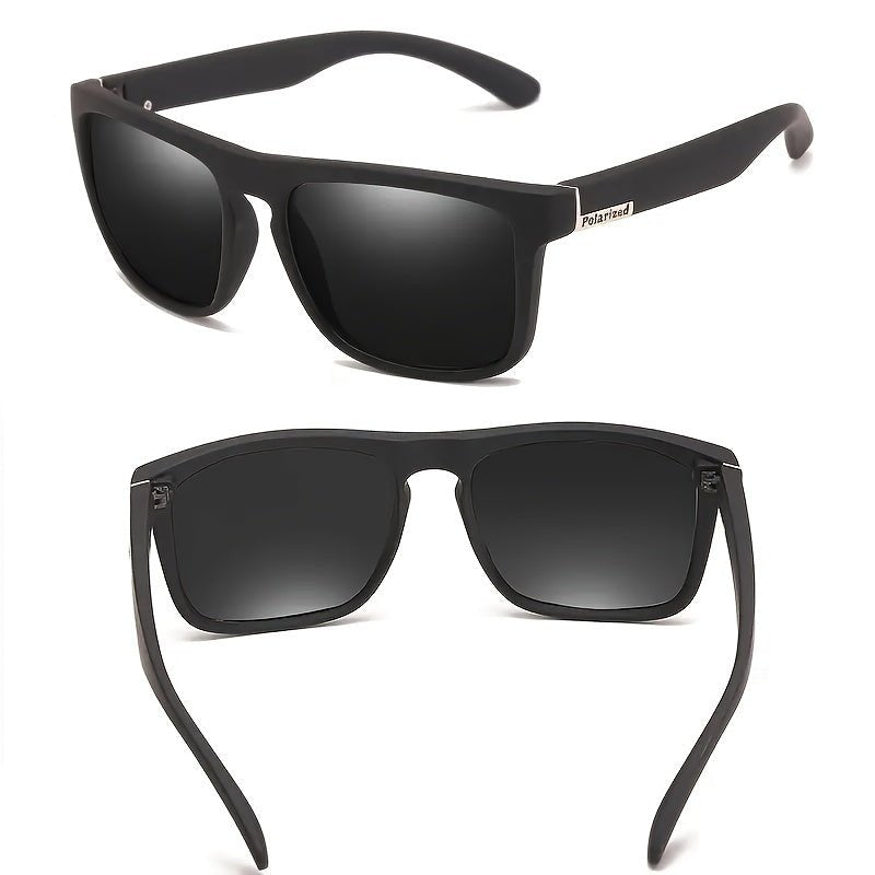 Polarisierte quadratische Sonnenbrille mit UV-Schutz, im Einsatz – Pelanva