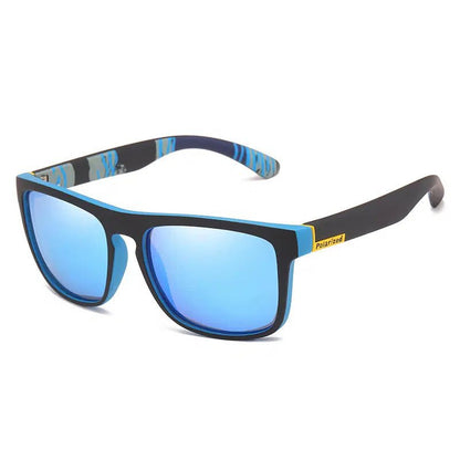 Polarisierte quadratische Sonnenbrille mit UV-Schutz, Maße und Details – Pelanva