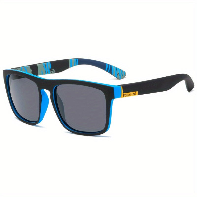 Polarisierte quadratische Sonnenbrille mit UV-Schutz, Materialansicht – Pelanva