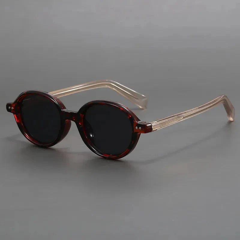 Polarisierte runde Sonnenbrille mit UV400 Schutz, Detailansicht – Pelanva