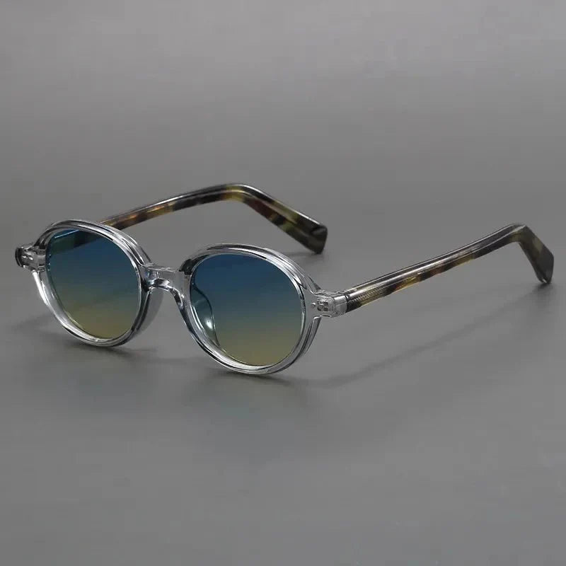 Polarisierte runde Sonnenbrille mit UV400 Schutz, Seitenansicht – Pelanva