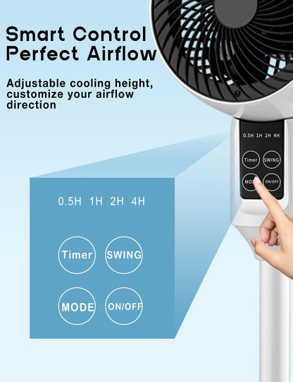 Verstellbarer Standventilator mit 3D-Oszillation – Pelanva – Ansicht 6