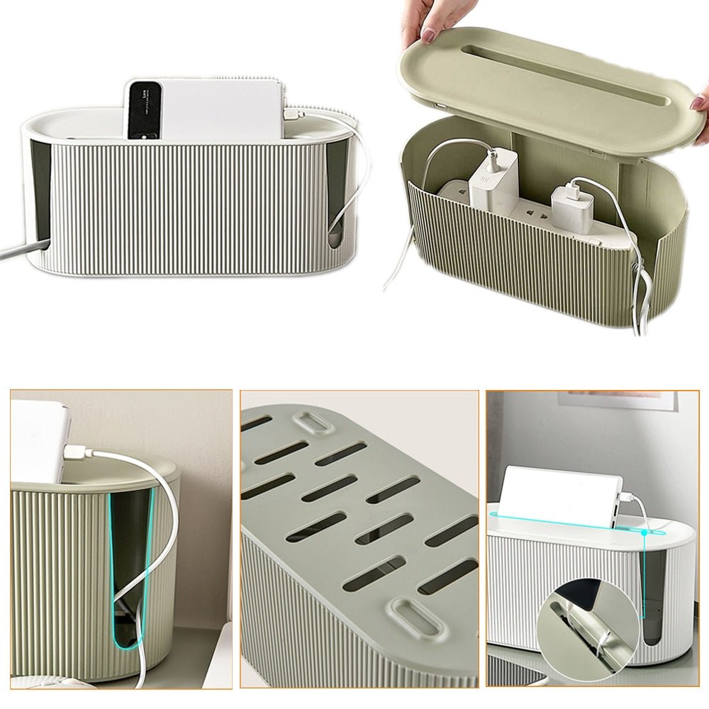 Strum Kabel Organizer Box – Stilvoller Kabelorganizer aus langlebigem Kunststoff