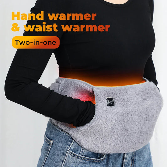 ThermaBelt Pro| Elektrischer Heizgürtel mit Graphen-Technologie| 3-stufige Temperaturregelung| Hand- & Taillenwärmer aus Kris