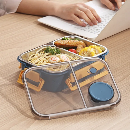 Thermobehälter für Essen aus Edelstahl mit Fächern – Pelanva – Ansicht 9