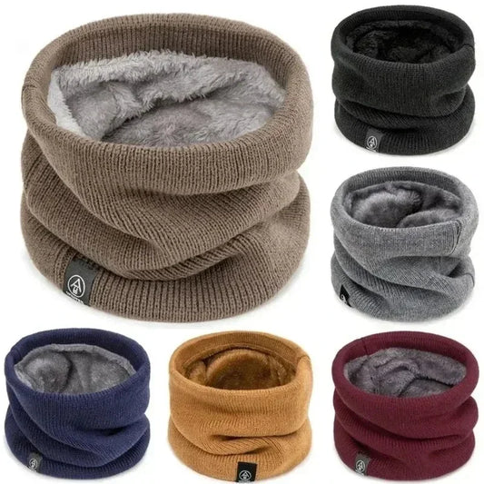 ThermoKnit Pro| Warmer Strickschal mit Fleece-Futter| Winddicht & Atmungsaktiv| Verstellbarer Multifunktions-Nackenschutz für