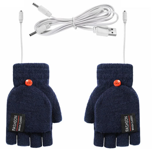 ThermoLoom USB Heizhandschuhe| 3 Wärmestufen| Weiches Strickmaterial| Unisex Einheitsgröße – Schuhe