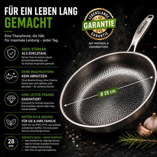 Titanpfanne beschichtungsfrei – Pelanva