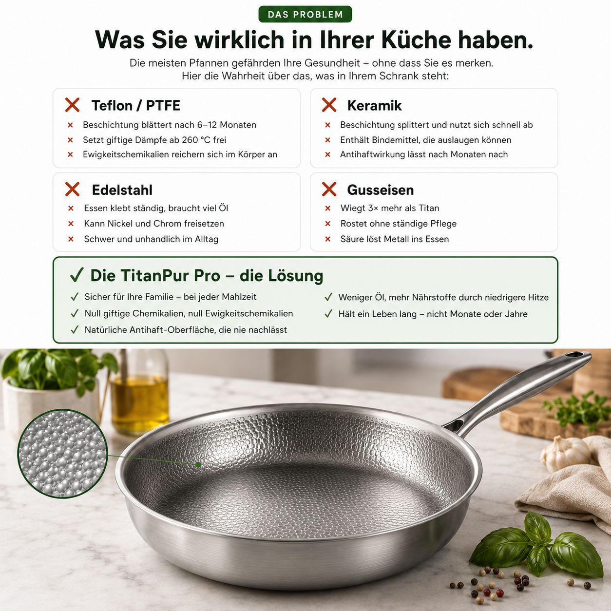 Titanpfanne beschichtungsfrei – Pelanva – Ansicht 4
