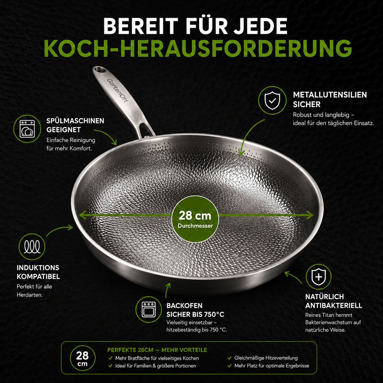 Titanpfanne beschichtungsfrei – Pelanva – Ansicht 5