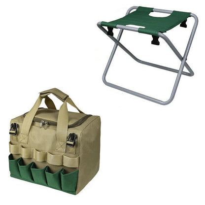 Vela - Faltbarer Leichter Tragbarer und Komfortabler Gartenstuhl mit Werkzeugtasche