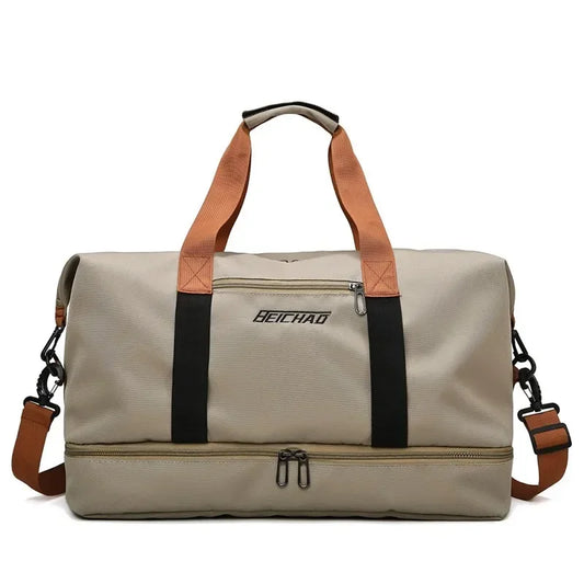 VOLARIS Fitness-Reisetasche| Große Kapazität| Trockennass-Trennung| Hand- & Schultertasche für Damen – Bekleidungsset