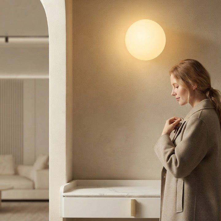 Wandlampe Glaskugel – Pelanva – Ansicht 3