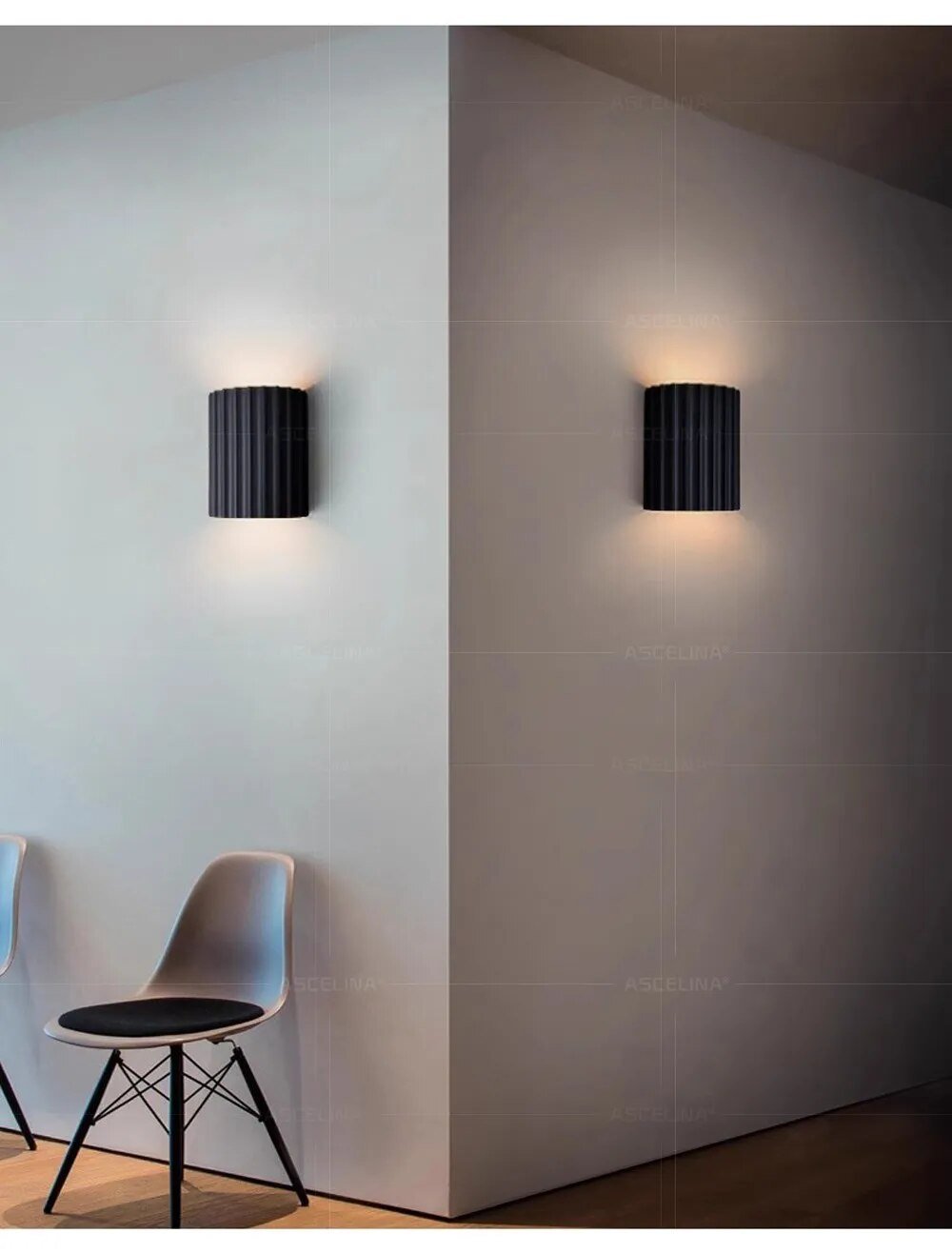 Moderne Wandleuchte mit stilvollem Design, Materialansicht – Pelanva