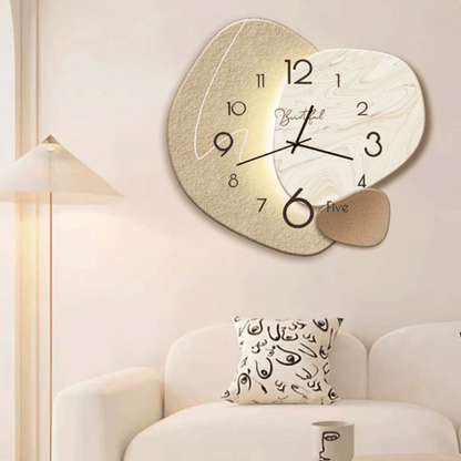 Stilvolle skandinavische Wanduhr mit geräuscharmem Uhrwerk – Pelanva – Ansicht 1