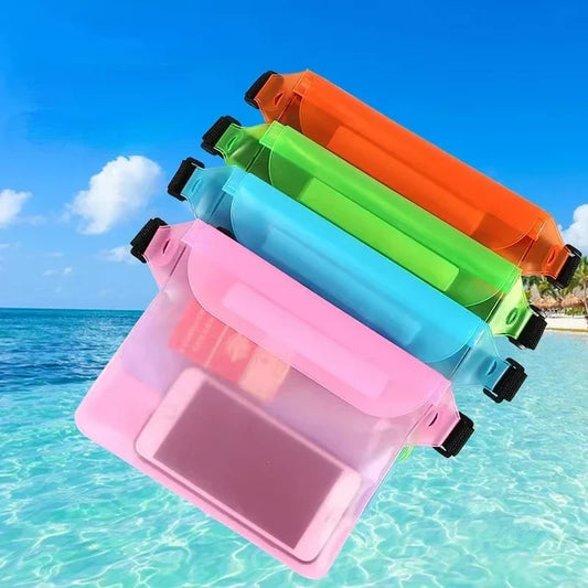 Wasserdichte Hüfttasche AquaSafeX| 3-fach Versiegelung| Transparente Dry Bag für Smartphone & Wertsachen| Verstellbarer Gurt 