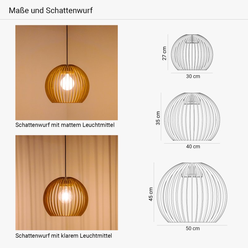Pendelleuchte BOLA aus Holz – Bild 5 von 50