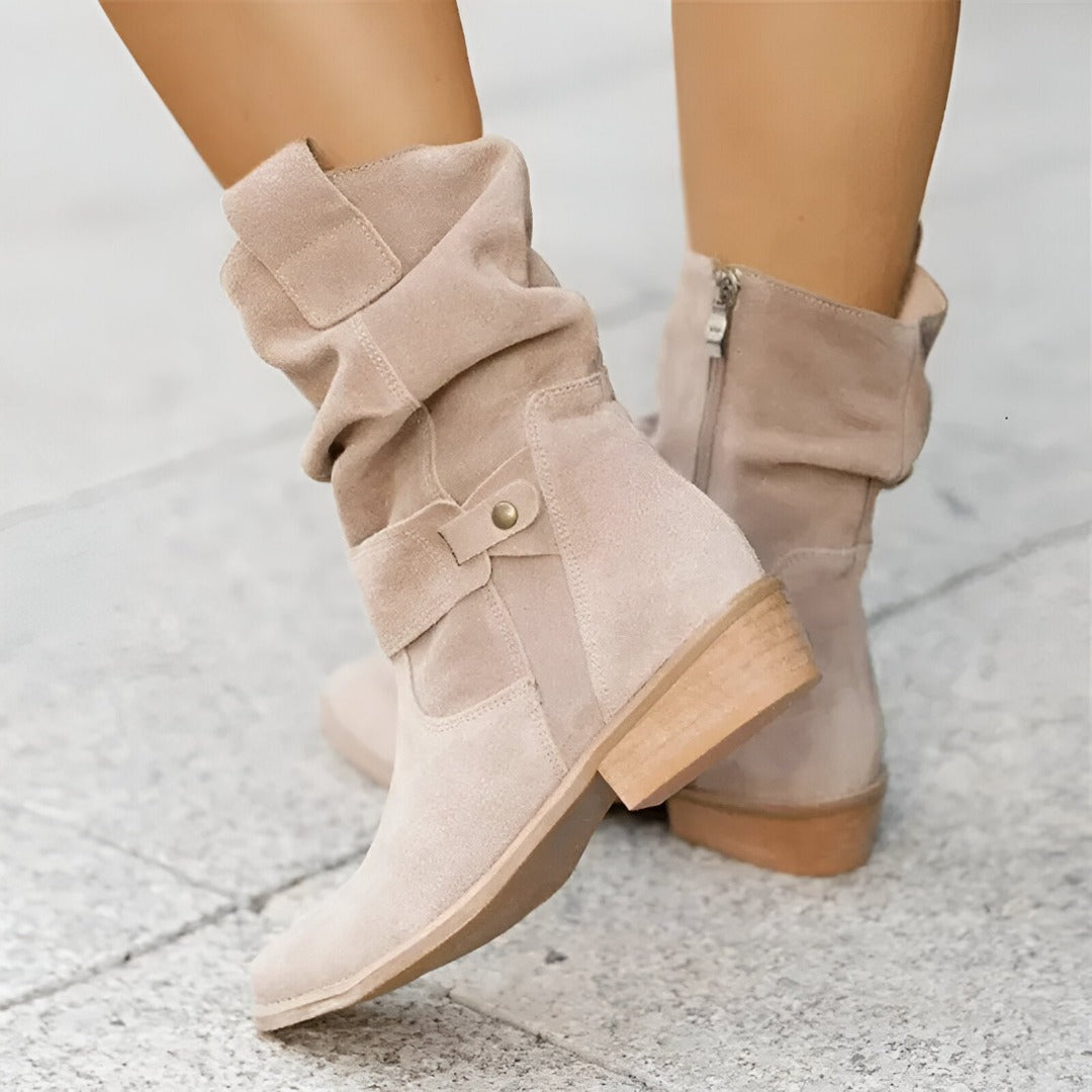 Damen Kunst-Wildleder Stiefel mit Plüsch & Komfort – Bild 5 von 7
