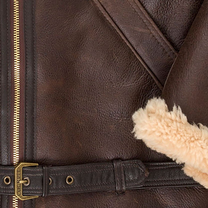 Fliegerjacke aus Lammfell mit Schafwollfutter – Bild 4 von 6