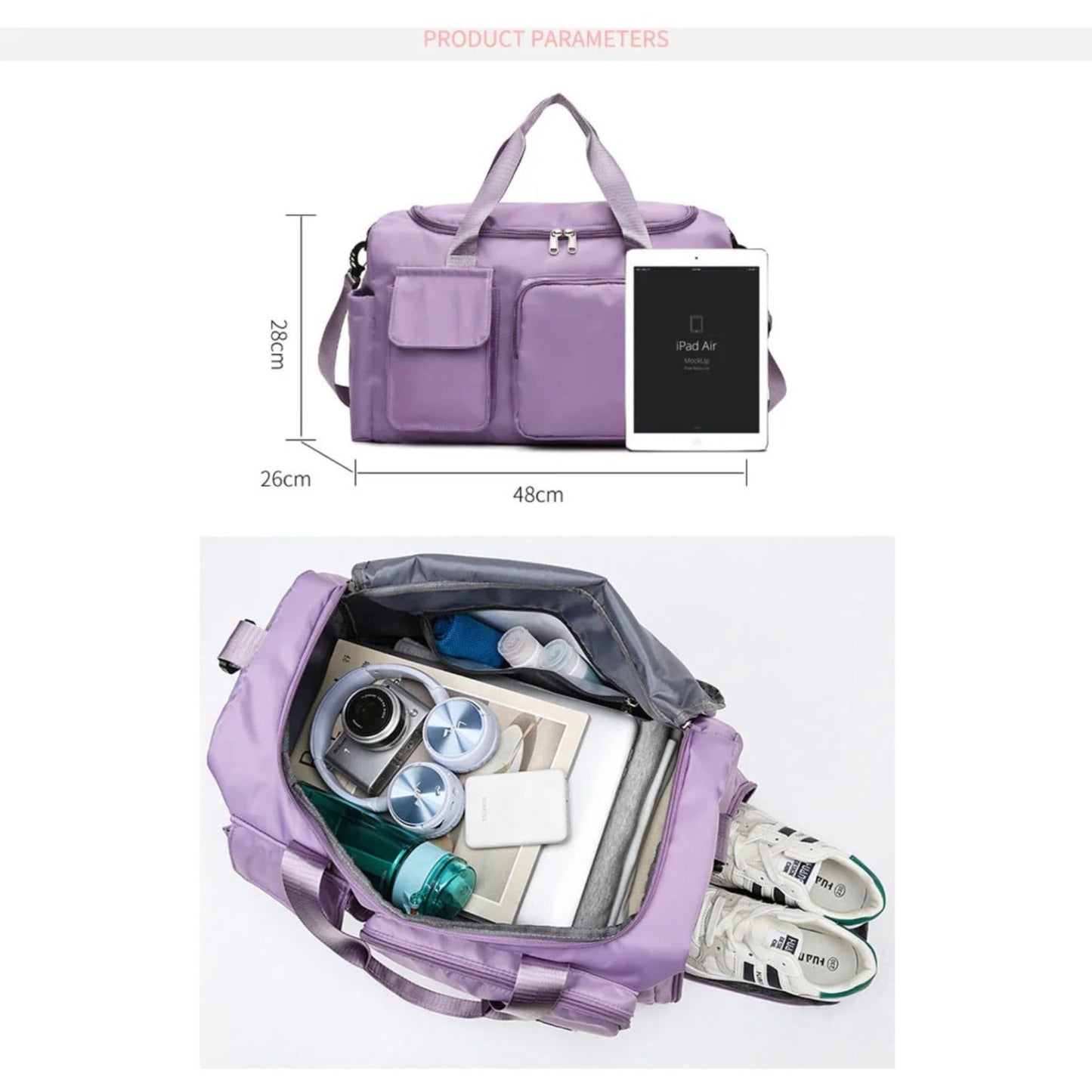 Reisetasche Sport-Duffle – Mehrere Fächer mit Schuhfach 15