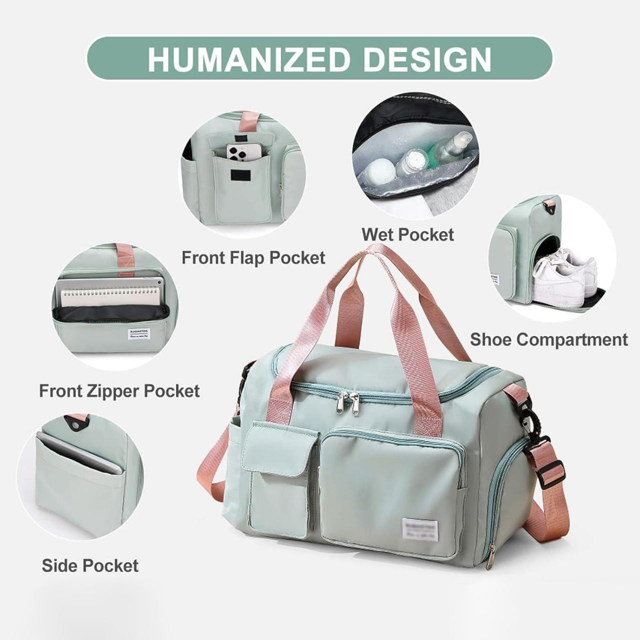 Reisetasche Sport-Duffle – Mehrere Fächer mit Schuhfach 18