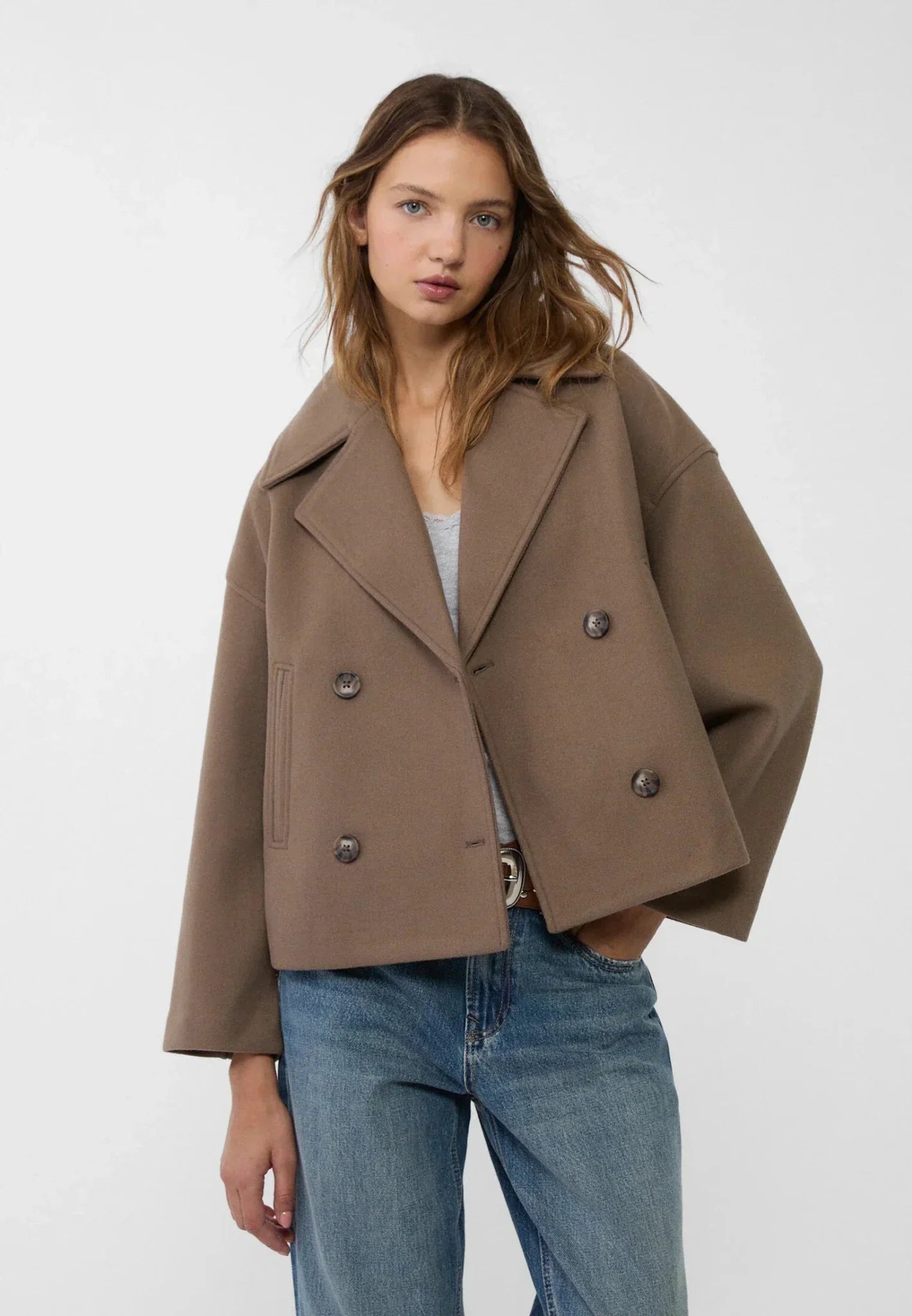 Damen Jacke mit Kurzschnitt & Doppelreiher – Bild 20 von 20