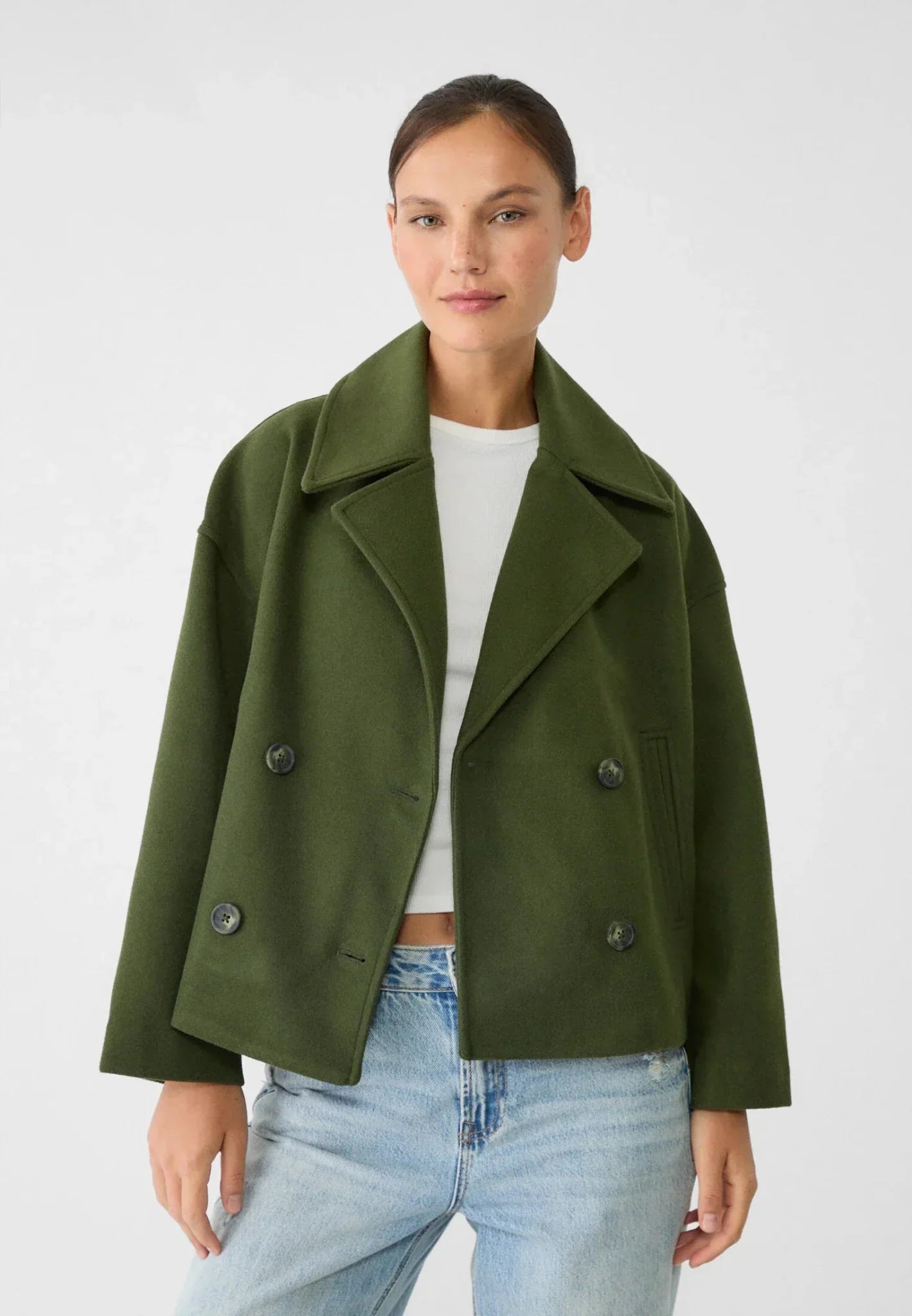 Damen Jacke mit Kurzschnitt & Doppelreiher – Bild 17 von 20