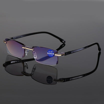 Viselio Intelligente Lesebrille mit Gleitsichtgläsern| Ultraleicht & Blaulichtfilter| Für Nah- & Fernsicht| Titanrahmen TR90 