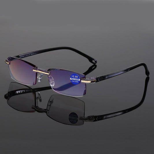 Viselio Intelligente Lesebrille mit Gleitsichtgläsern| Ultraleicht & Blaulichtfilter| Für Nah- & Fernsicht| Titanrahmen TR90 