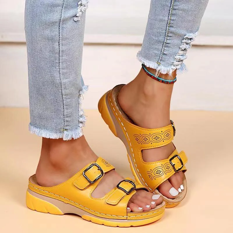 Super bequeme orthopädische Sandalen - Seitenansicht