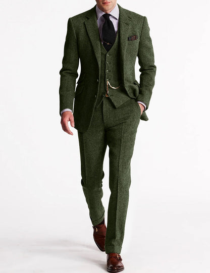Herren Tweed Smoking Anzug – Bild 3 von 8