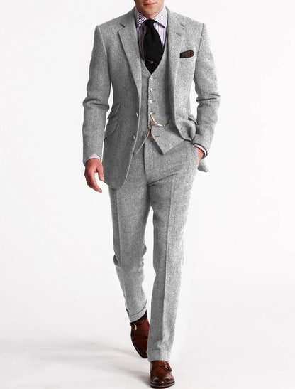 Herren Tweed Smoking Anzug – Bild 6 von 8