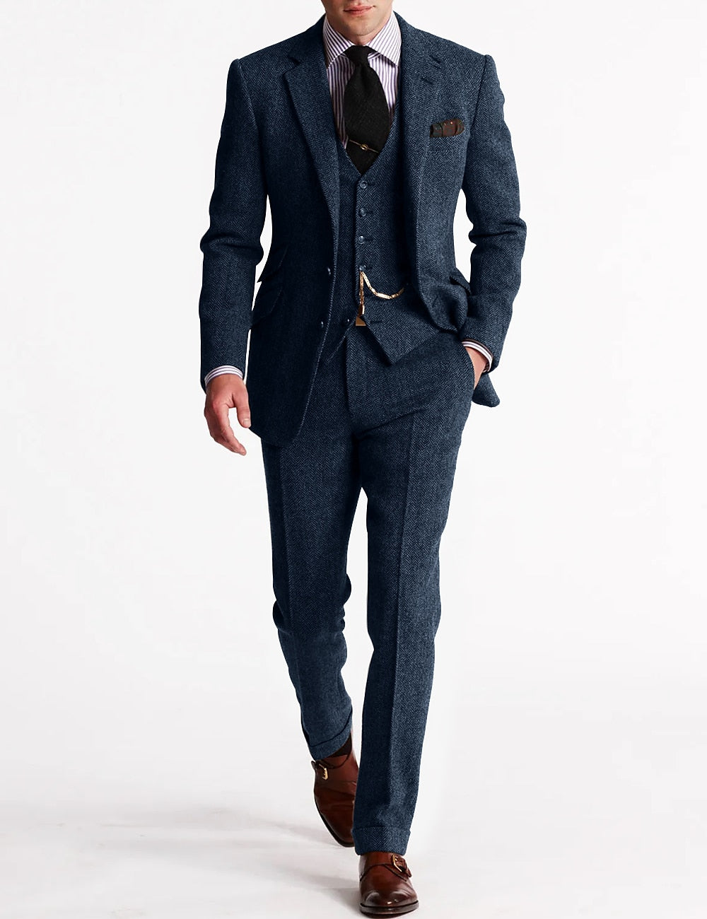 Herren Tweed Smoking Anzug – Bild 8 von 8