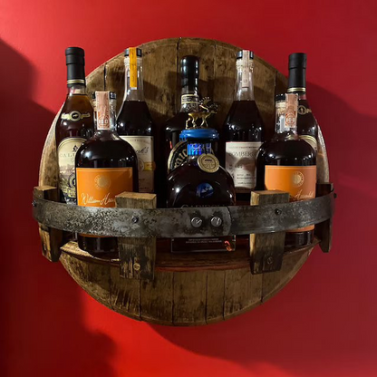 Whiskeyfass Wandregal - Vorderansicht