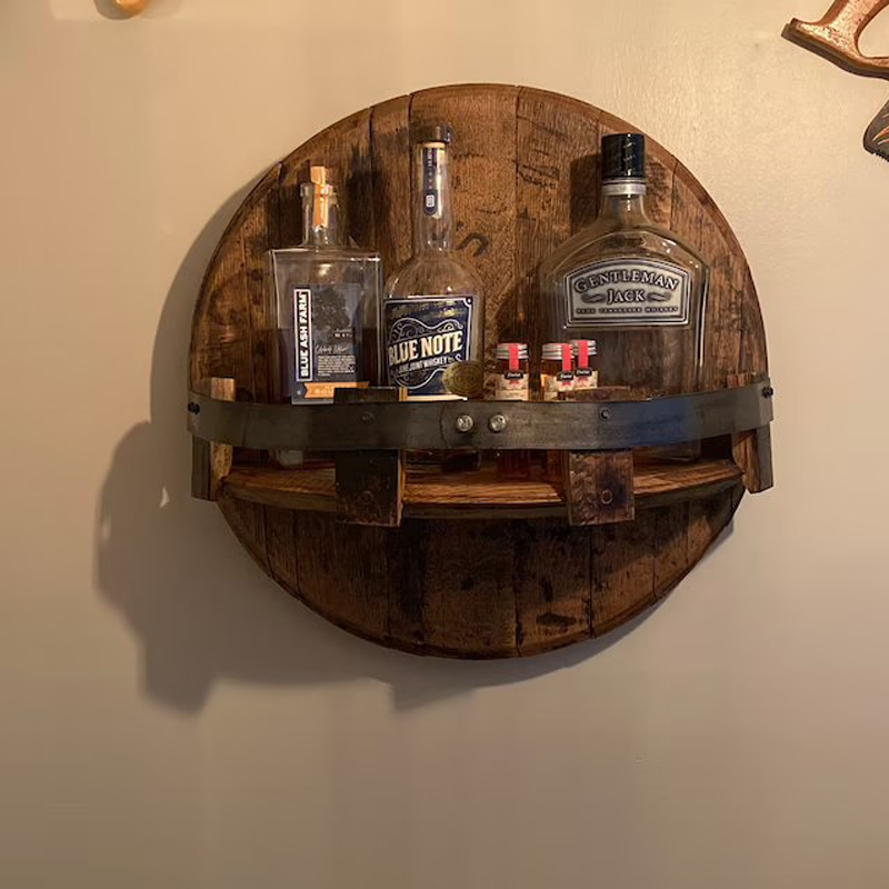 Whiskeyfass Wandregal - Rückansicht